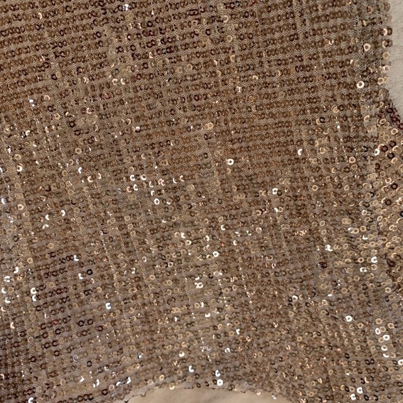 Zara Girls Casual Collection Metallic Rose Gold Sequins Size 11/12a - Picture 14 of 16